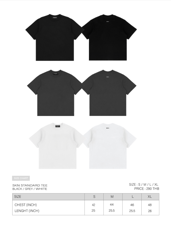 SK SNEAKER SK SNEAKER SKN Standard 03 Ash Grey Tee - view 3