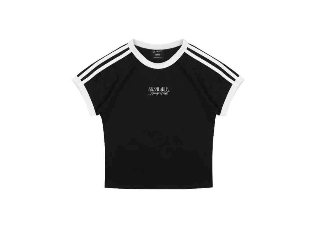 SK SNEAKER SK SNEAKER SPORTY CLUB BABY TEE BLACK