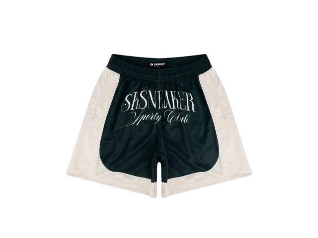 SK SNEAKER SK SNEAKER SPORTY CLUB CURVE LOGO SHORTS GREEN - view 1
