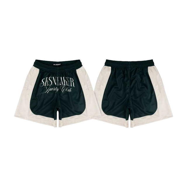 SK SNEAKER SK SNEAKER SPORTY CLUB CURVE LOGO SHORTS GREEN - view 3