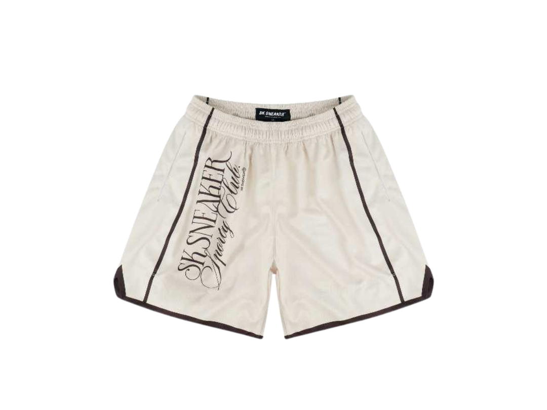 SK SNEAKER SK SNEAKER SPORTY CLUB SHORTS BEIGE