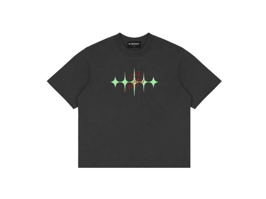 SK SNEAKER SK SNEAKER Starburst Script Grow In Thr Dark Tee Grey
