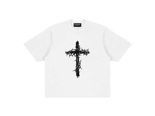 SK SNEAKER SK SNEAKER THORNS CROSS WHITE TEE - view 1