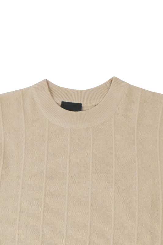 SK SNEAKER SK SNEAKER YEON.CO Knitted Beige T-Shirt - view 3