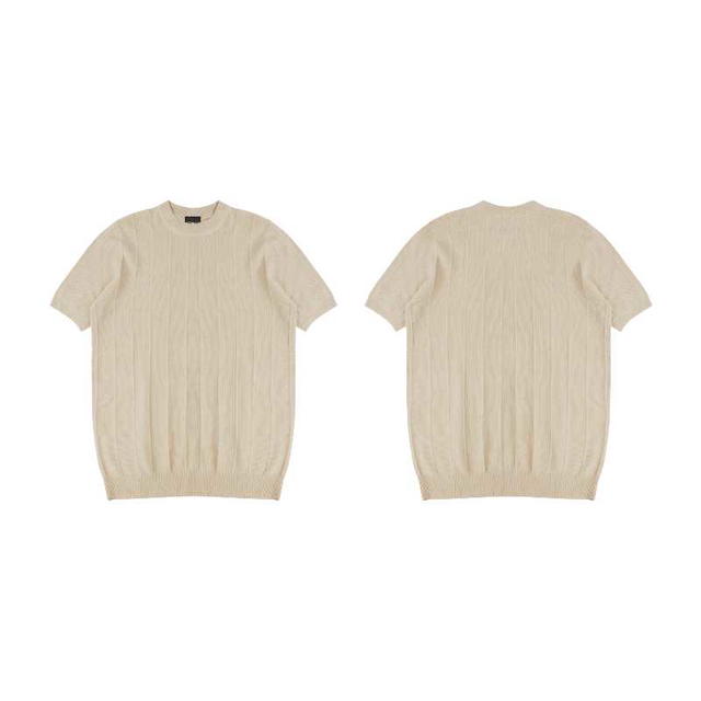 SK SNEAKER SK SNEAKER YEON.CO Knitted Beige T-Shirt - view 4