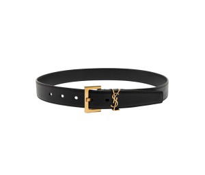 Buy Saint Laurent Smooth Cassandre Belt Black at Sasom – Authentic and Ready to Ship