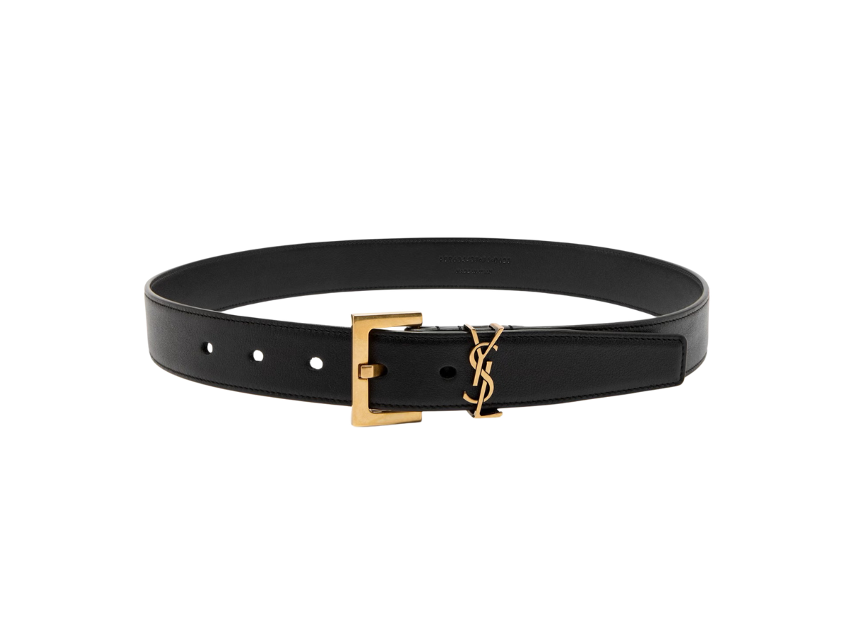 Saint Laurent Saint Laurent Smooth Cassandre Belt Black