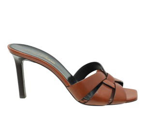 Buy Saint Laurent Tribute Slide Mules Brown (W) at Sasom – Authentic and Ready to Ship