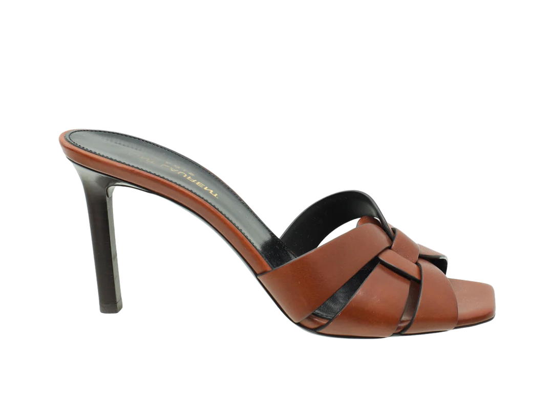 Saint Laurent Saint Laurent Tribute Slide Mules Brown (W)
