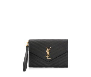 Buy Saint Laurent Cassandre Matelassé Flap Pouch Black at Sasom – Authentic and Ready to Ship