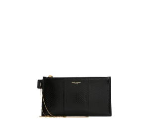 Buy Saint Laurent Pouch With Chain Black at Sasom – Authentic and Ready to Ship