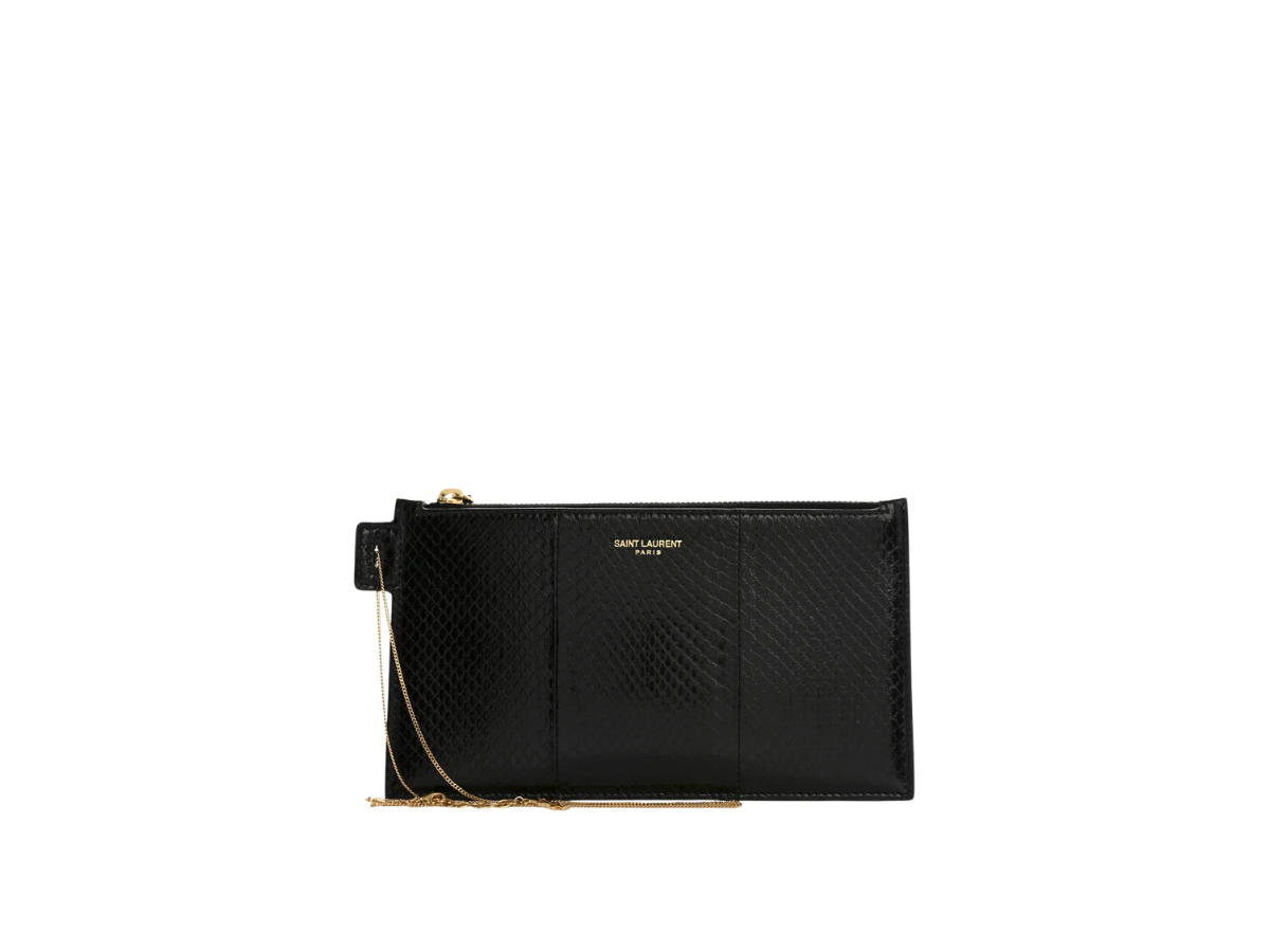 Saint Laurent Saint Laurent Pouch With Chain Black