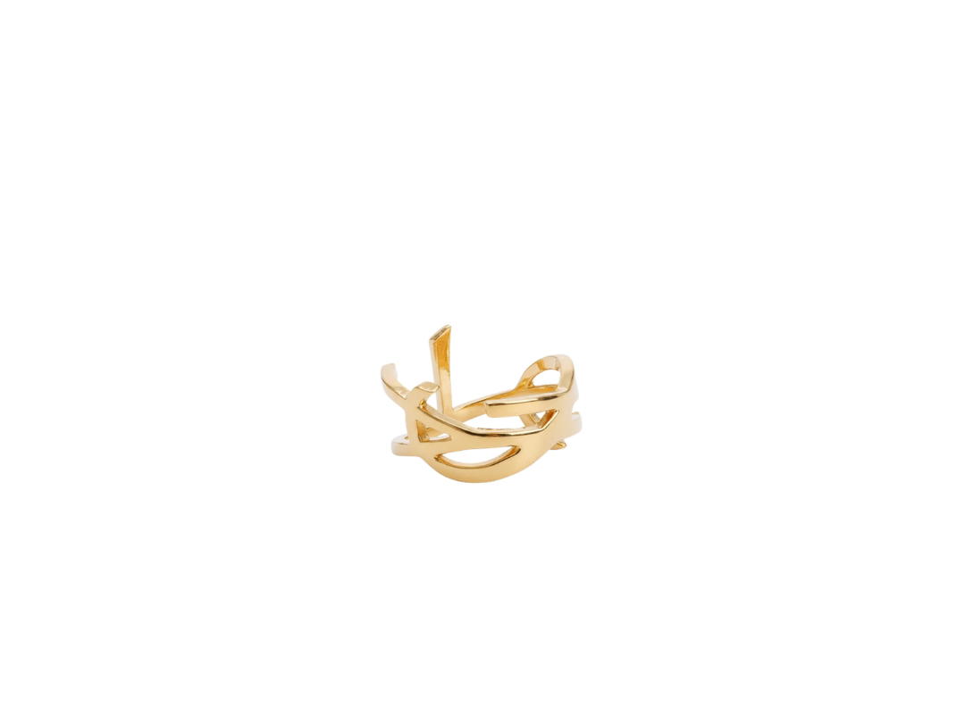 Saint Laurent Saint Laurent YSL Logo Ring Gold Plated
