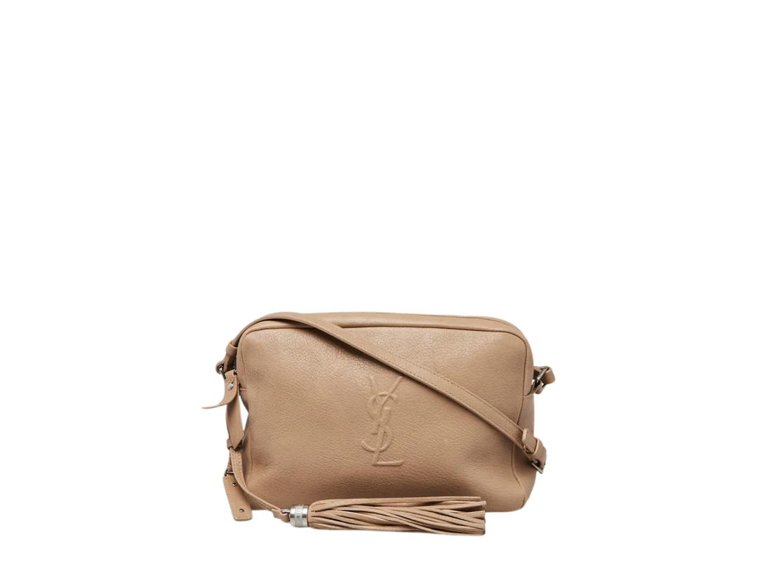 Saint Laurent Saint Laurent Lou Satchel Crossbody Bag Dark Beige