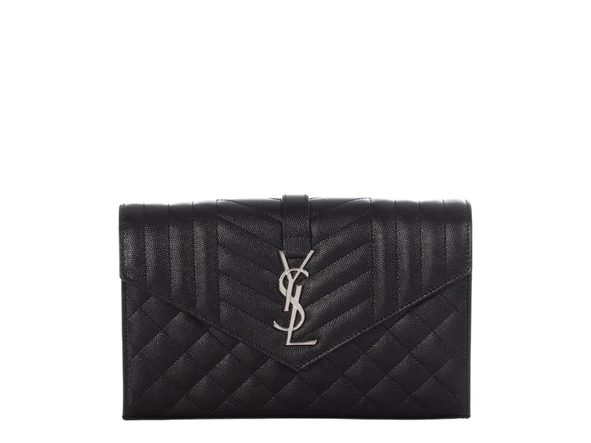 Saint Laurent Saint Laurent Envelope Chain Wallet Black