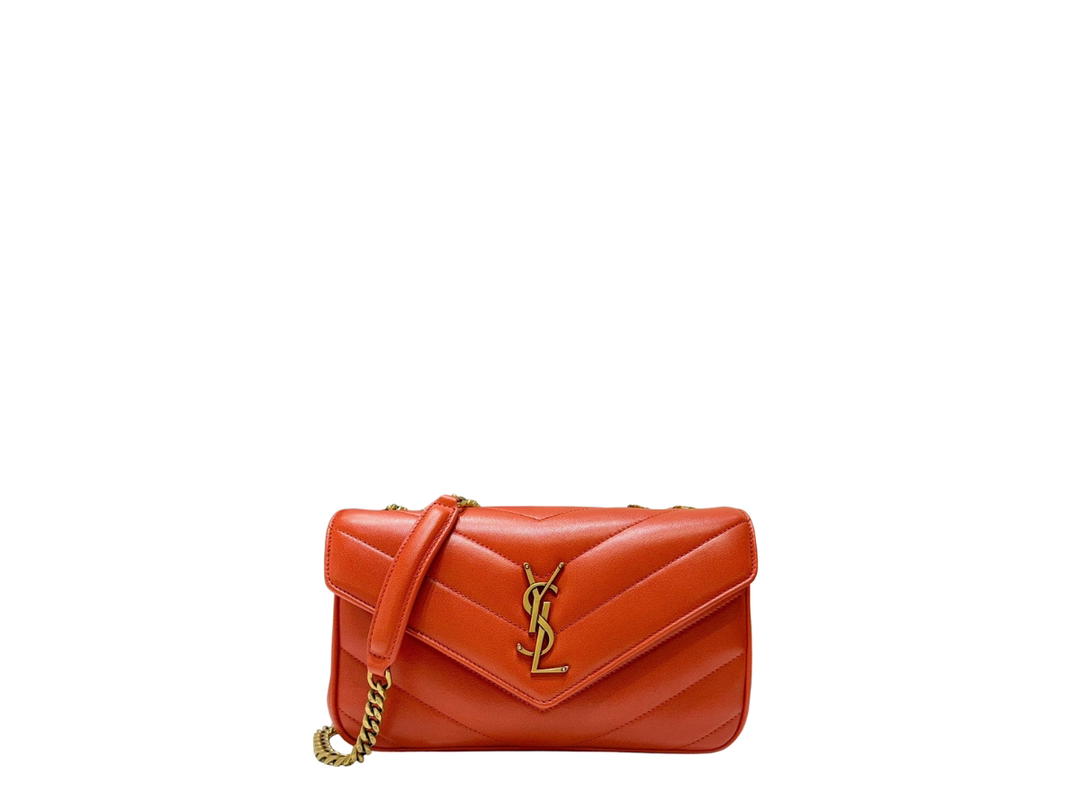 Saint Laurent Saint Laurent Loulou Small Shoulder Bag Red