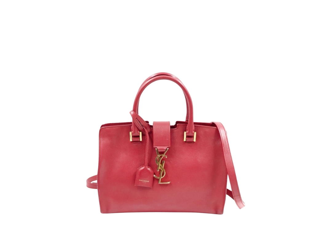 Saint Laurent Saint Laurent Mini Cabas Chyc Red
