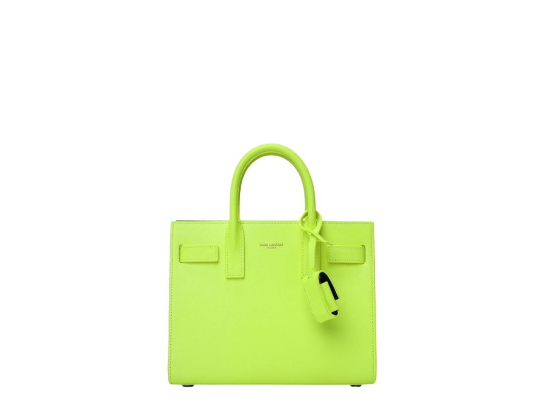 Saint Laurent Saint Laurent Nano Sac de Jour Top Handle Bag Neon Yellow