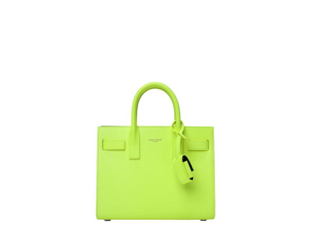 Saint Laurent Saint Laurent Nano Sac de Jour Top Handle Bag Neon Yellow - view 1
