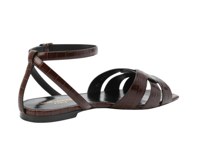 Saint Laurent Saint Laurent Tribute 05 Ankle Strap Sandals Brown (W) - view 3