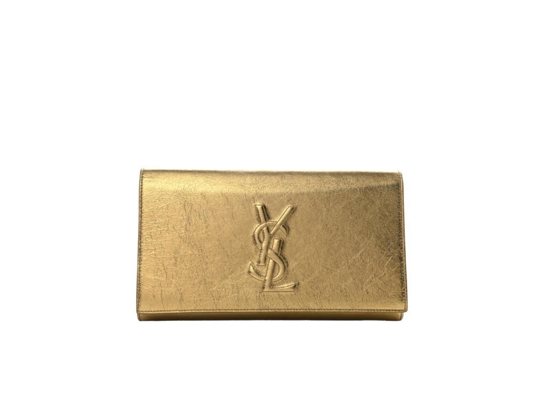Saint Laurent Saint Laurent Large Belle De Jour Clutch Gold