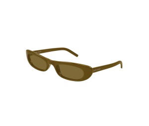 Buy Saint Laurent Oval Frame Sunglasses Olive Green at Sasom – Authentic and Ready to Ship
