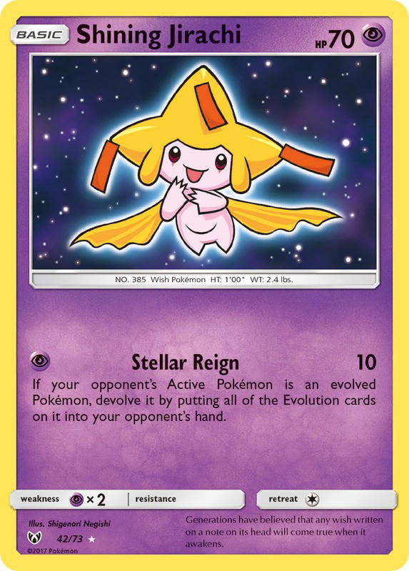 Pokemon Pokemon Shining Jirachi SV [SLG 42/73] Sun & Moon "Shining Legends" (EN)