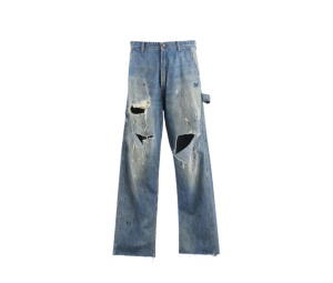 Buy Saint Mxxxxxx Denim Pants Painter Blue at Sasom – Authentic and Ready to Ship