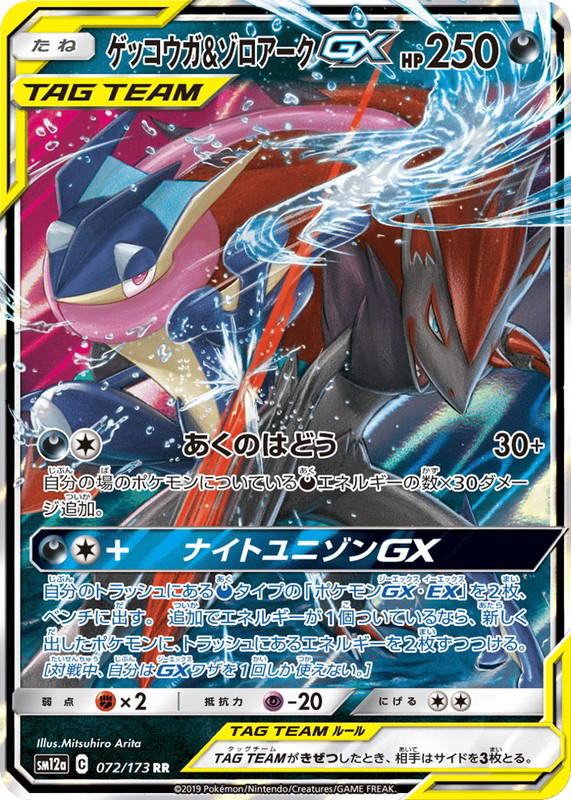 Pokemon Pokemon Greninja & Zoroark-GX RR [SM12a 072/173] Sun & Moon "TAG TEAM GX: Tag All Stars" (JP)
