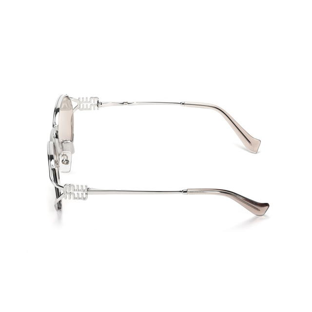 Miu Miu Miu Miu Oval Frame - Silver - view 3