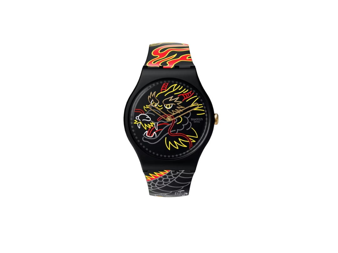 Swatch Swatch Dragon Red Black