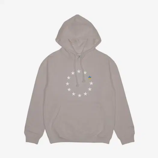 Buy Souvenir Official x Dust EUkraine Hoodie Grey at Sasom – Authentic and Ready to Ship
