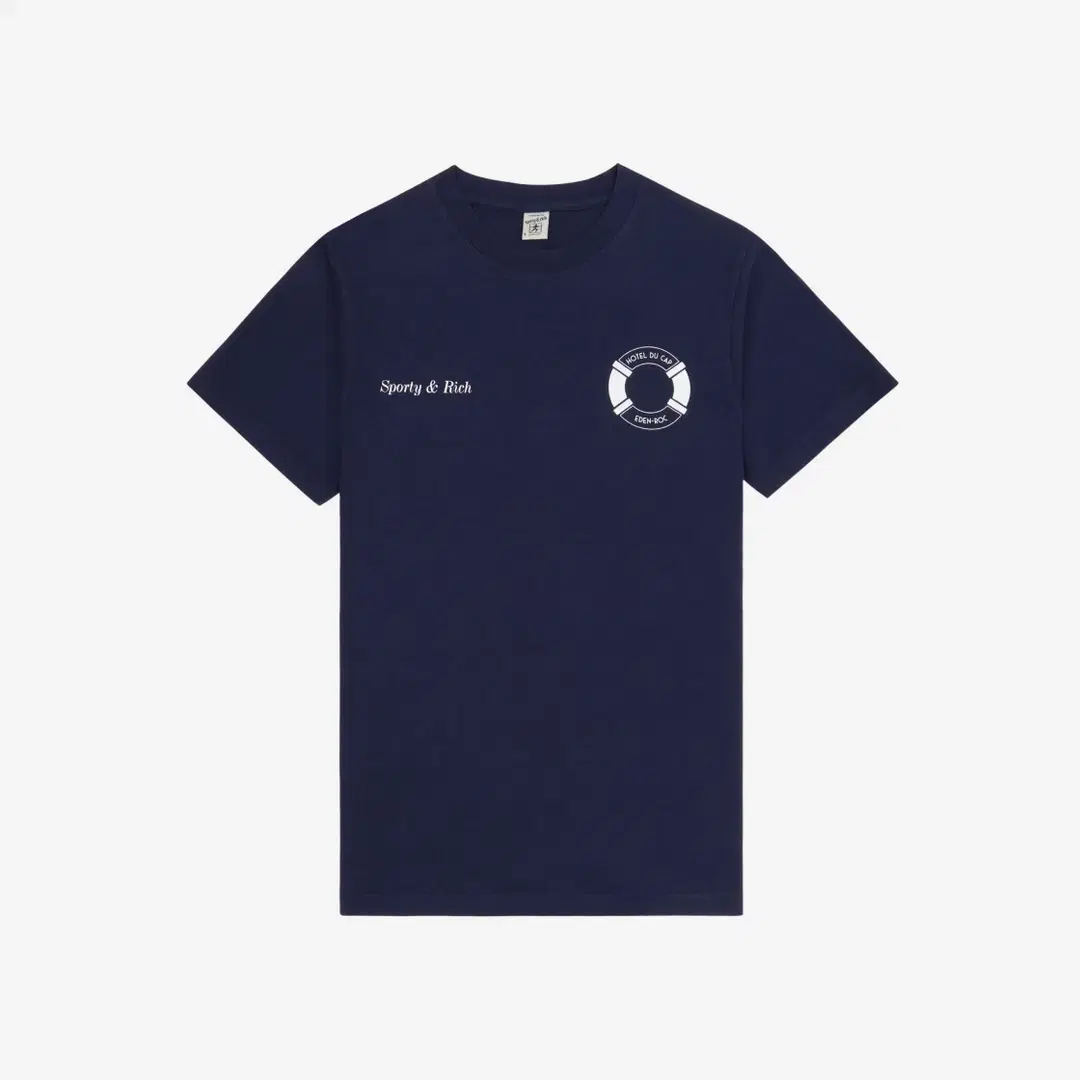 Sporty & Rich Sporty & Rich x Hotel Du Cap-Eden-Roc Buoy T-Shirt Navy White
