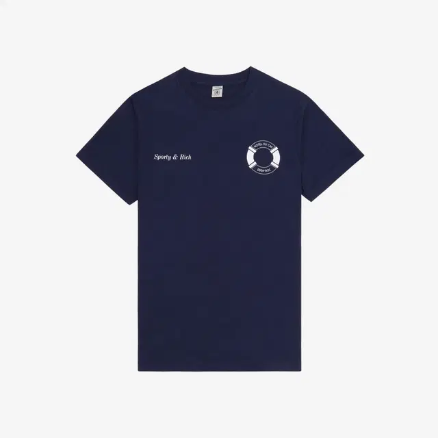 Sporty & Rich Sporty & Rich x Hotel Du Cap-Eden-Roc Buoy T-Shirt Navy White - view 2