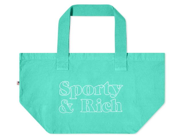Sporty & Rich SPORTY & RICH FUN LOGO TOTE JUNIOR MINT - WHITE - view 1