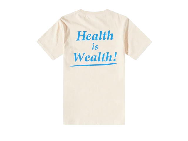 Sporty & Rich Sporty & Rich Health Is Wealth Tee Cream and Blue - view 2