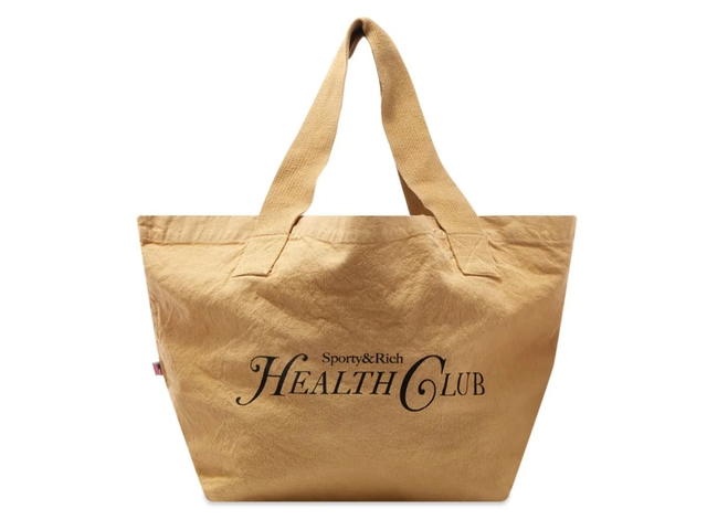 Sporty & Rich SPORTY & RICH RIZZOLI TOTE BAG CAMEL - WHITE - view 1
