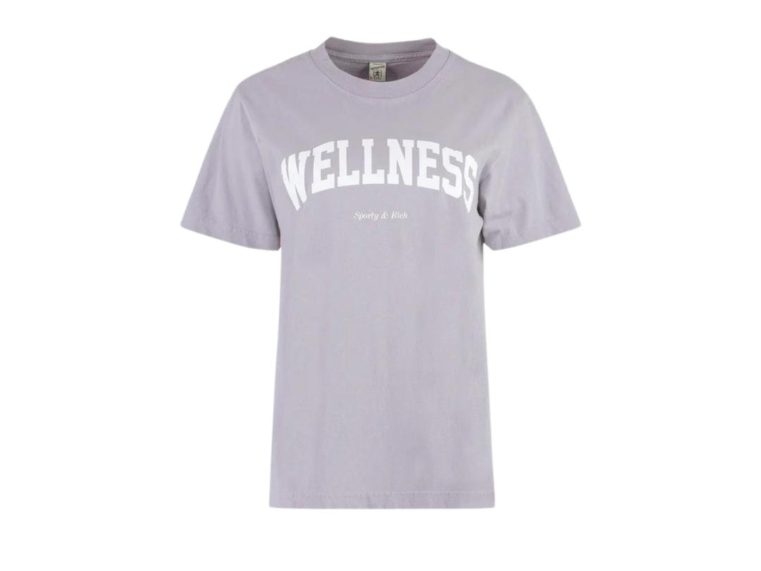 Sporty & Rich Sporty & Rich Wellness Ivy Printed Cotton T-Shirt Lilac