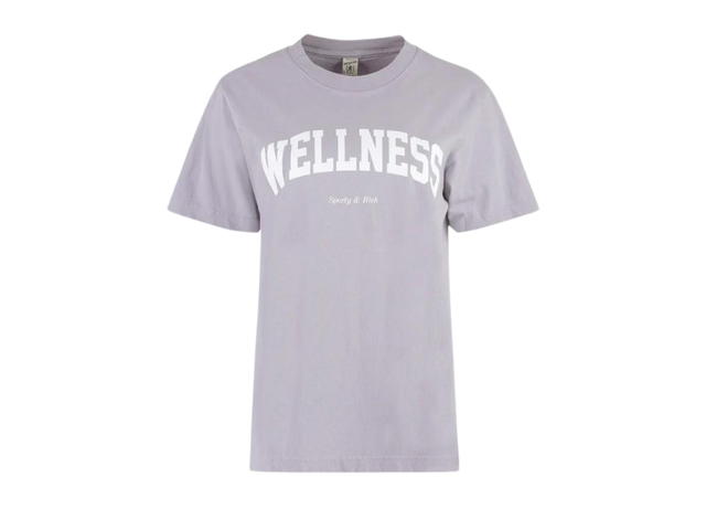 Sporty & Rich Sporty & Rich Wellness Ivy Printed Cotton T-Shirt Lilac - view 1