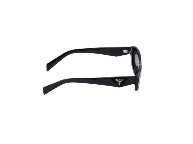 Prada Prada Symbole Sunglasses With An Acetate Frame Featuring Sinuous Slate Gray Lenses Black - view 3
