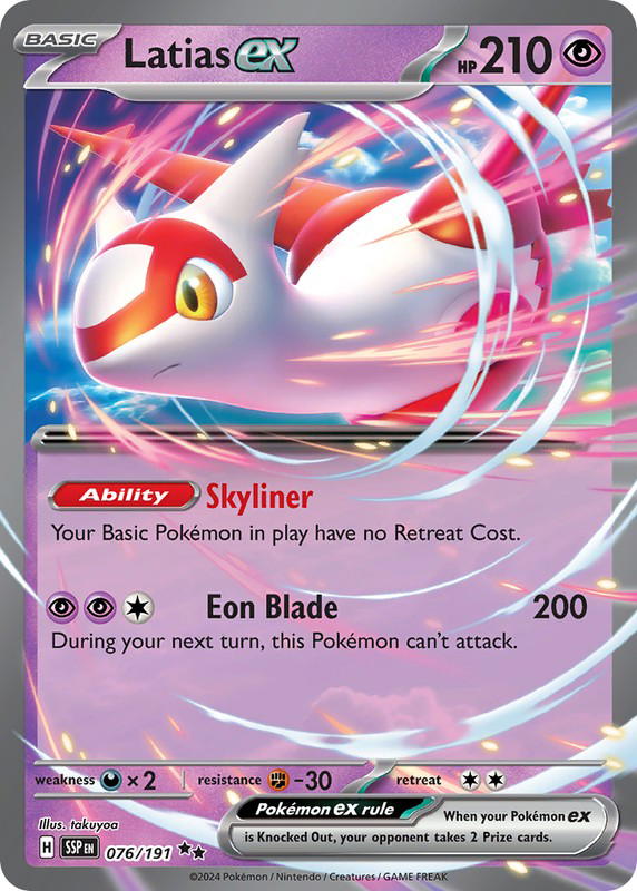 Pokemon Pokemon Latias ex RR [SSP 076/191] Scarlet & Violet "Surging Sparks" (EN)