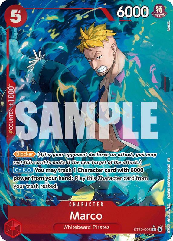 One Piece One Piece Marco C [ST30-008] Starter Deck "Luffy & Ace" [FullArt] (EN)