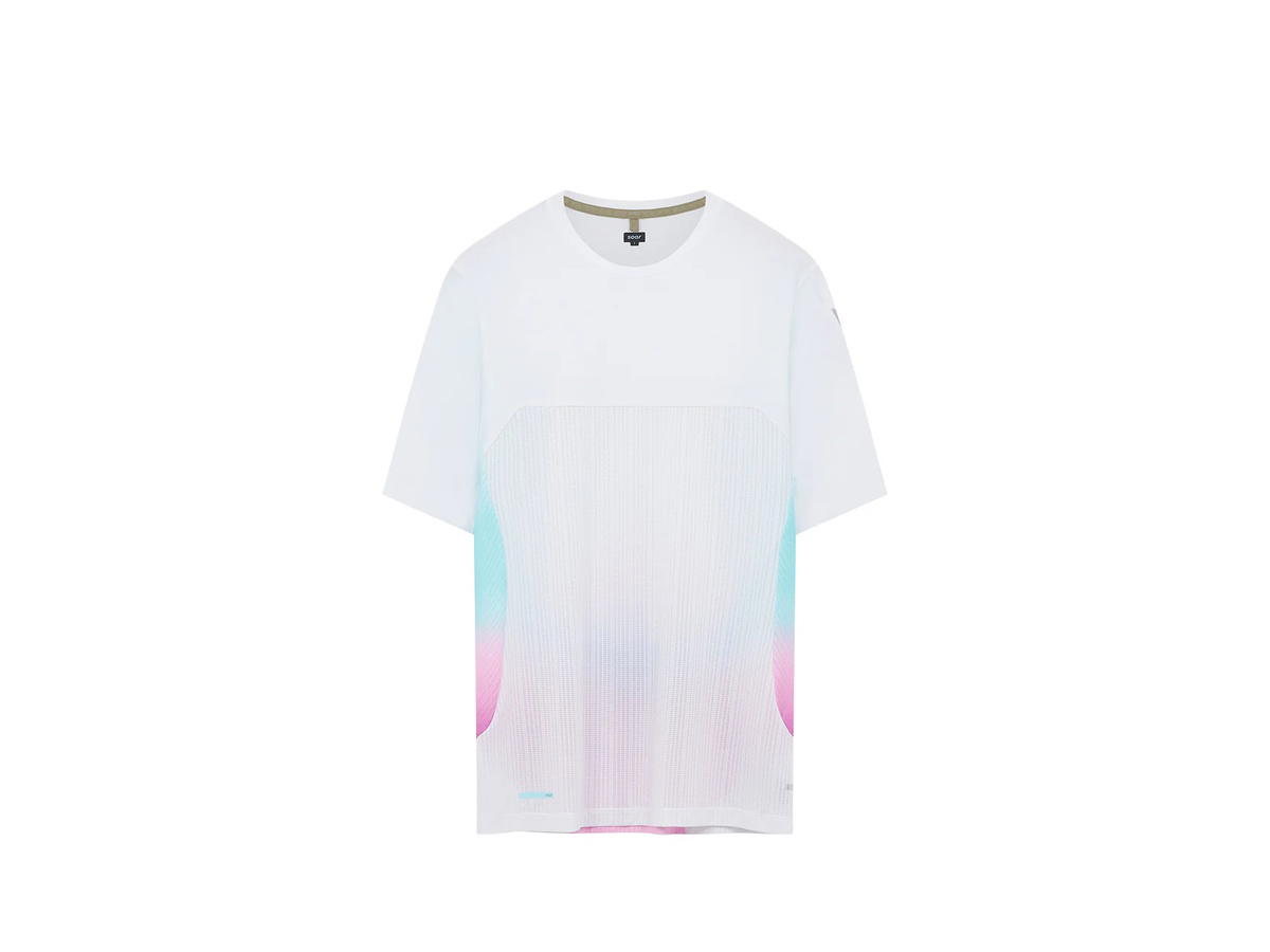 SOAR Running SOAR Running Hot Weather T White Blue Magenta