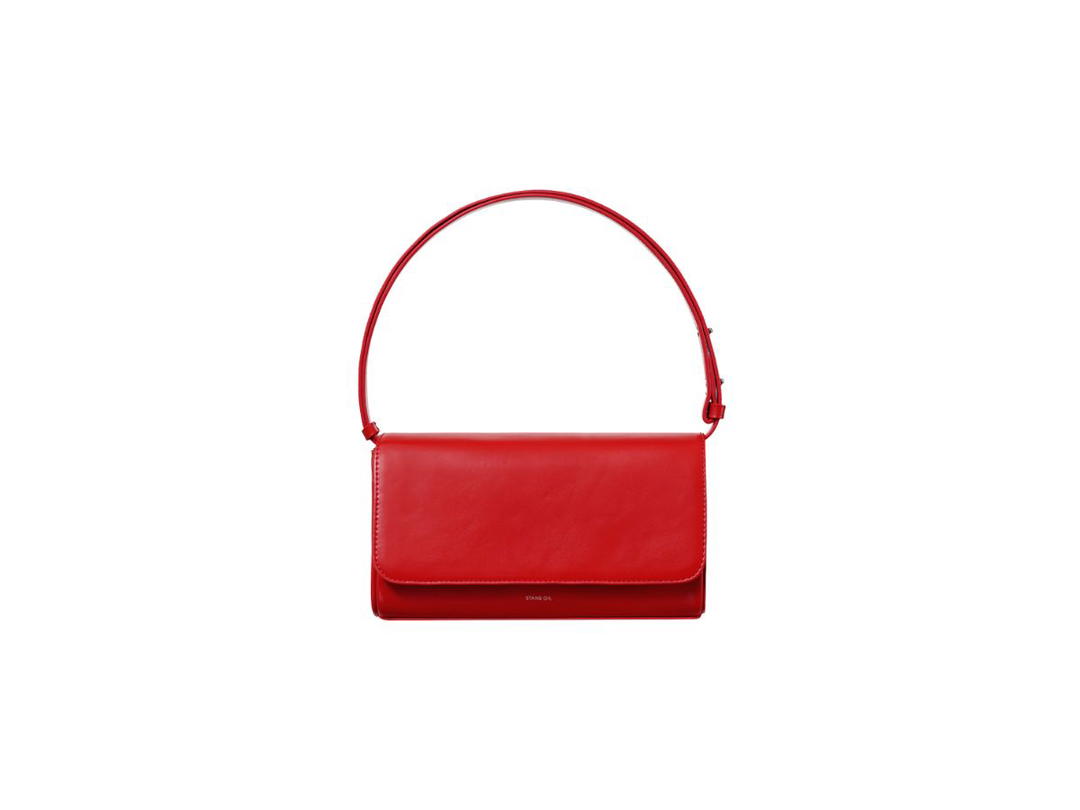 Stand Oil Stand Oil Butter Bag In Vegan Leather Tomato