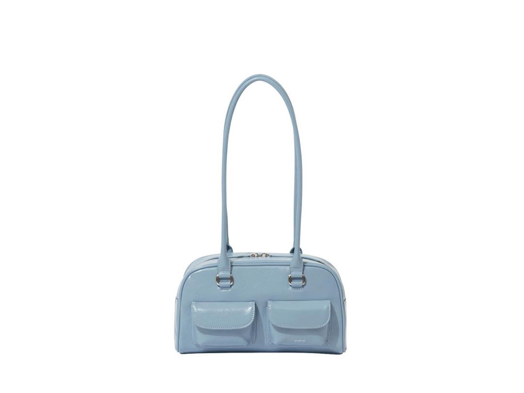 Stand Oil Stand Oil Chubby Bag In Vegan Leather Sky Blue
