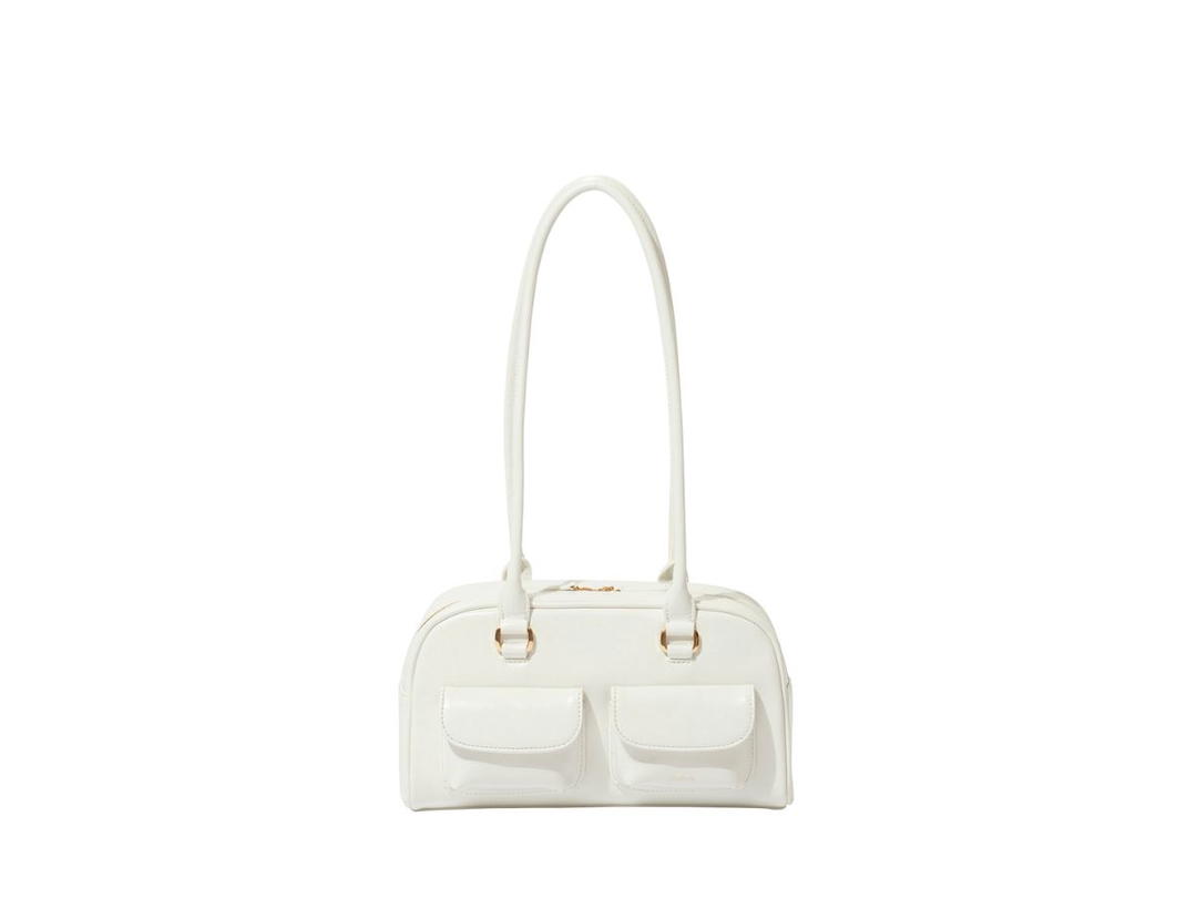 Stand Oil Stand Oil Chubby Bag In Vegan Leather With Gold Hardware White