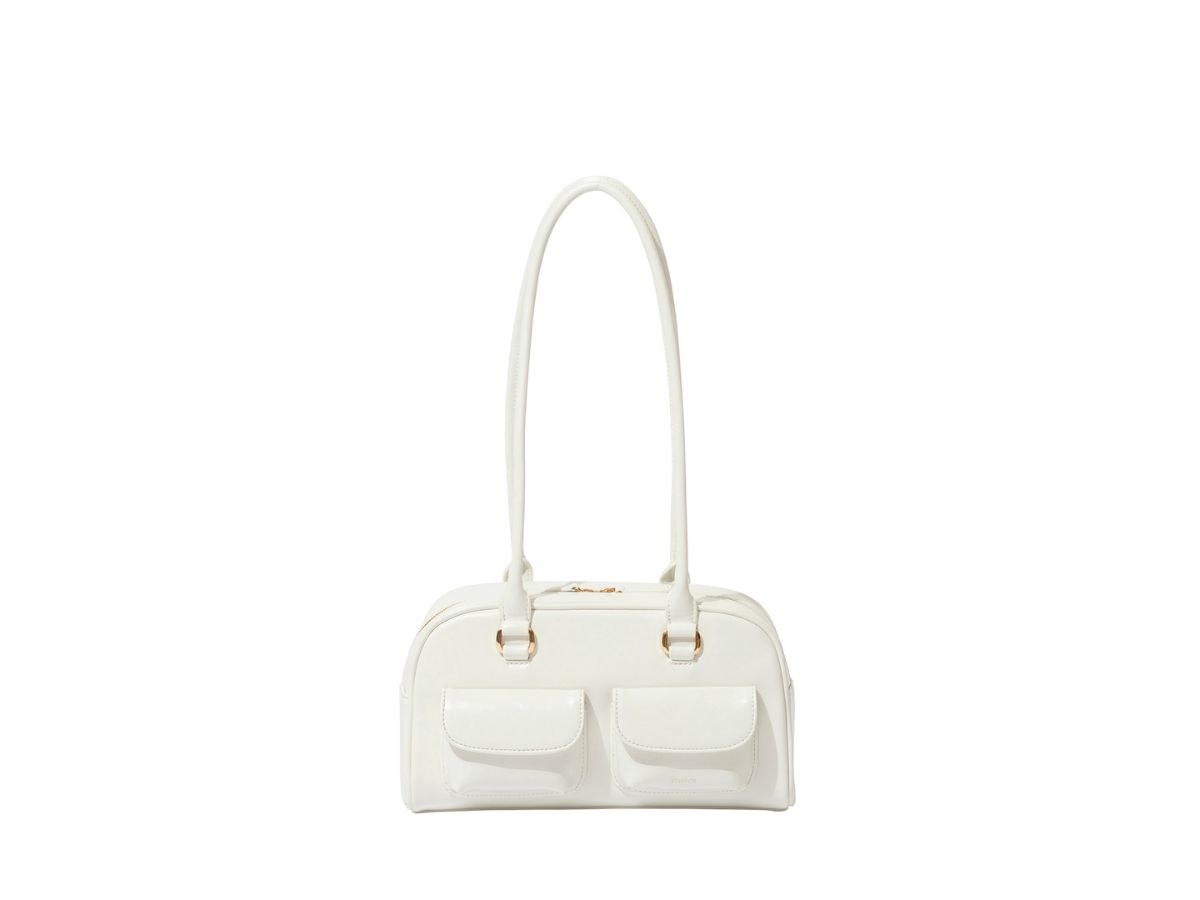 Stand Oil Stand Oil Chubby Bag In Vegan Leather With Gold Hardware White