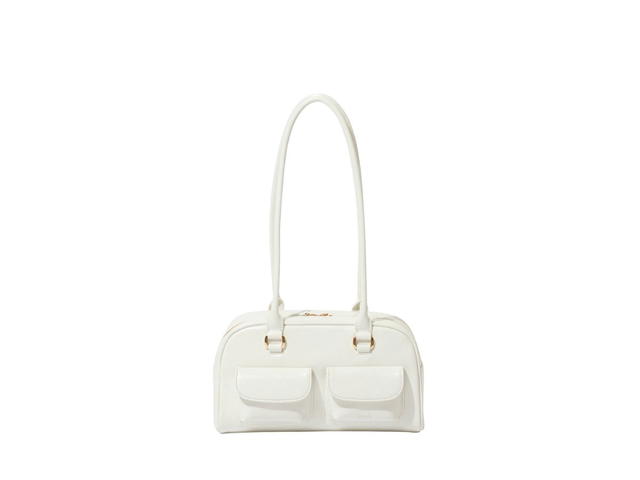 Stand Oil Stand Oil Chubby Bag In Vegan Leather With Gold Hardware White - view 1