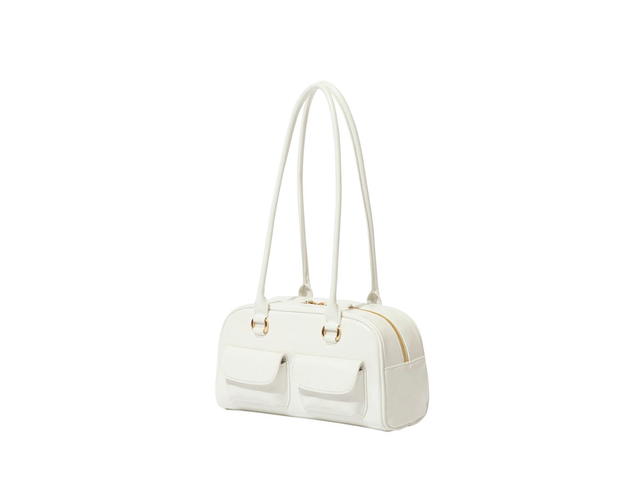 Stand Oil Stand Oil Chubby Bag In Vegan Leather With Gold Hardware White - view 2