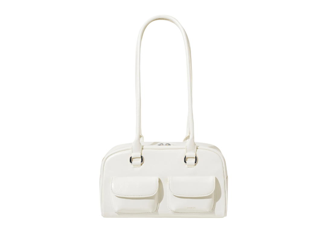 Stand Oil Stand Oil Chubby Bag In Vegan Leather With Silver Hardware White